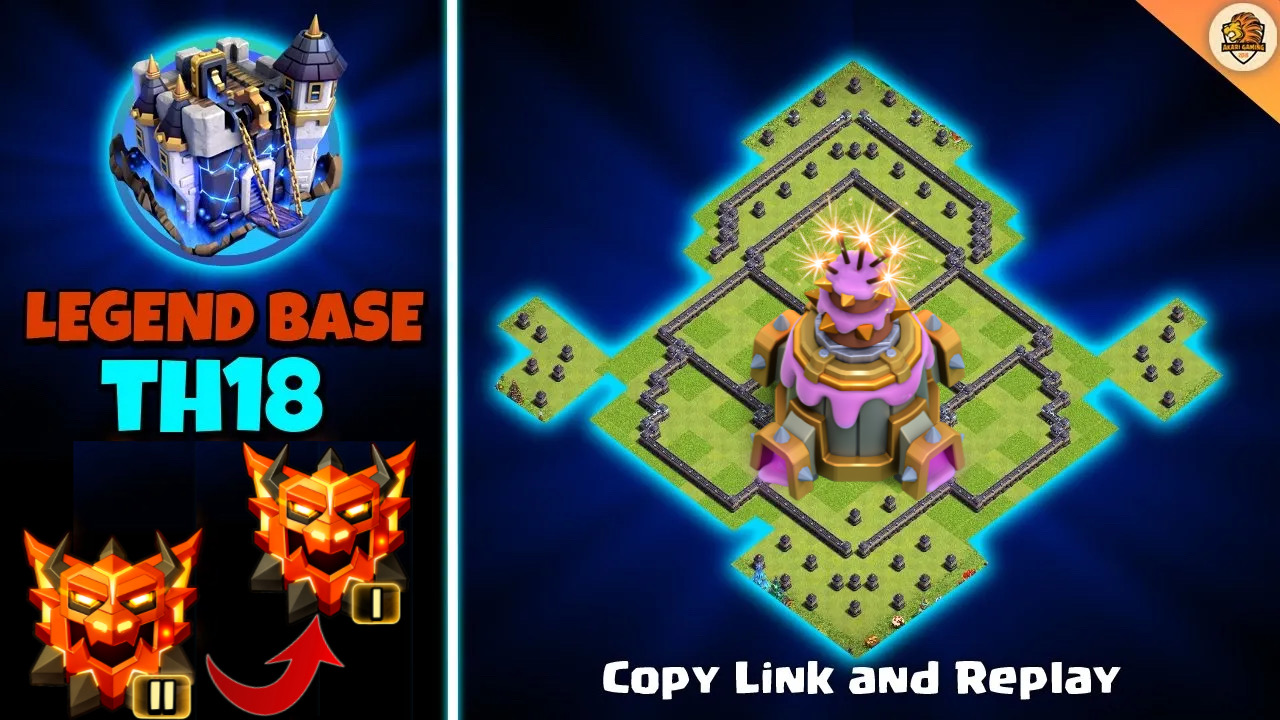 BASE TH18 Cũ Giúp Mình Leo Rank Huyền Thoại 1 Hiệu Quả | Clash of clans 