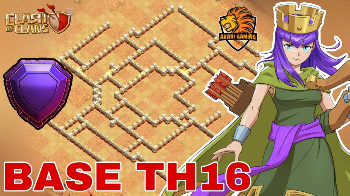 Base TH16 Thủ 2 Sao Rank 5k7 Huyền Thoại Cuối Mùa Clash of clans 