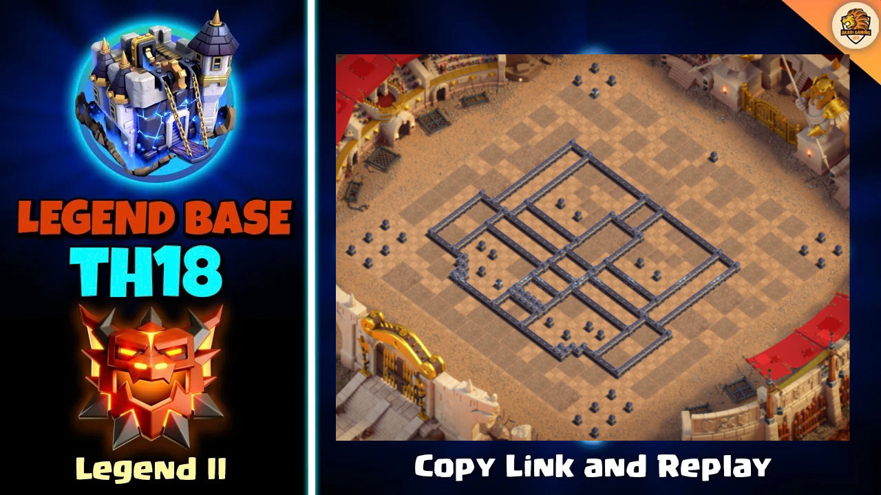 Base TH18 Thủ Rank Huyền Thoại 2 Cùng Bom Phòng Không Tháng 7 Clash of clans