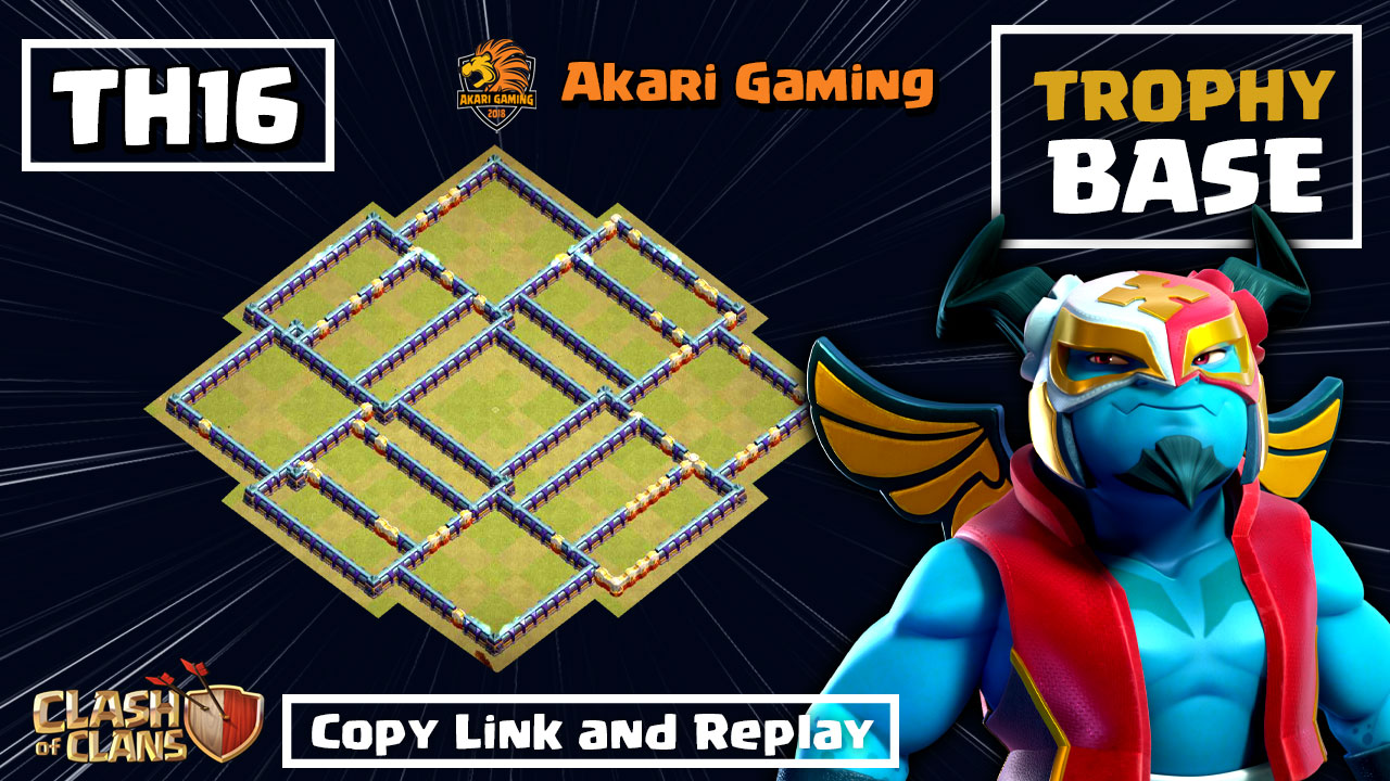 New Base TH16 Thủ 1 Sao Rank 5k3 Huyền Thoại 2025 Clash of clans
