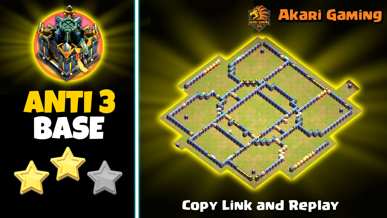 New Base TH17 Cùi Bắp Thủ 10 Lượt Đánh WAR Không Nát Có Tháp Móc Kéo Clash of clans