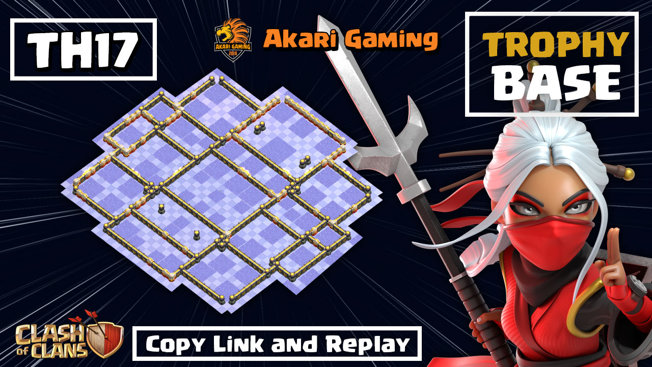 New Base TH17 Cộng 150 Cúp 2 Ngày Lên Rank 5k7 Huyền Thoại Clash of clans 