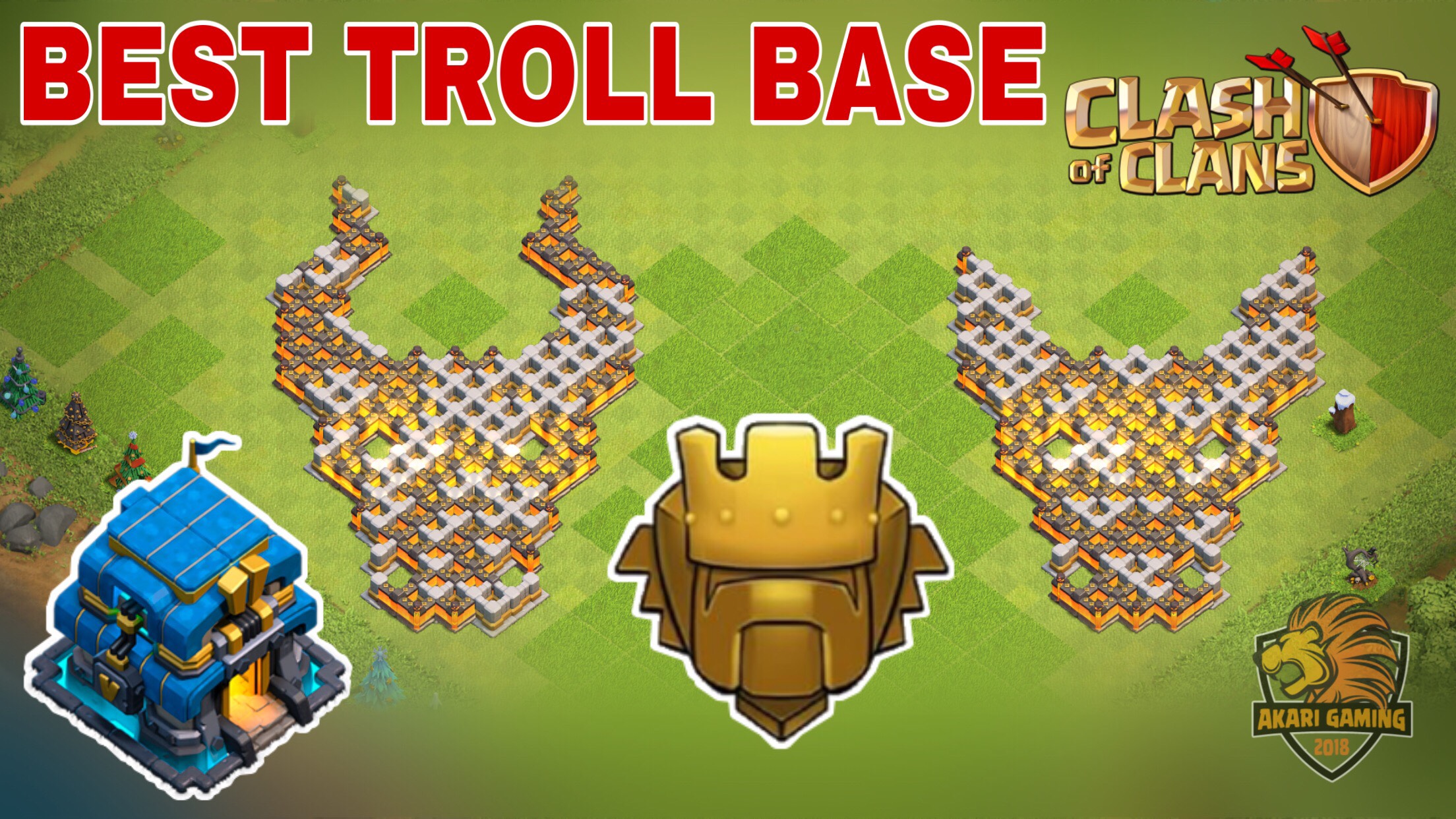 BASE TROLL TRẺ TRÂU LEO RANK TITAN CỰC CHẤT | Best Troll Base Clash of clans